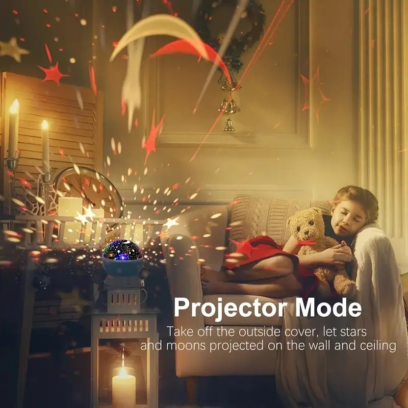 Rotating Star Projector Lamp for Children's Bedroom