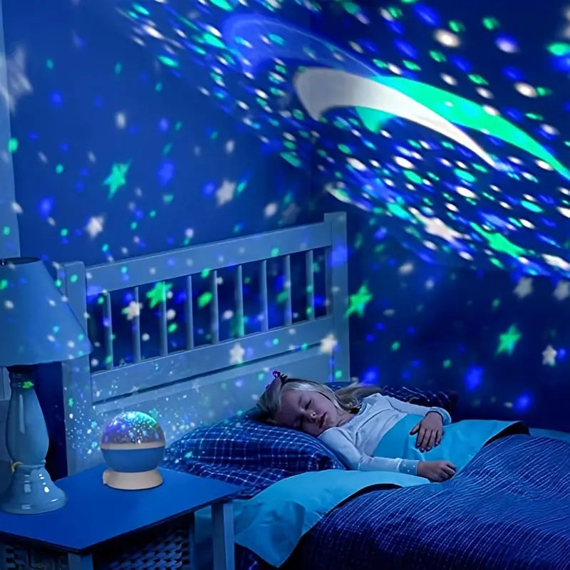Rotating Star Projector Lamp for Children's Bedroom