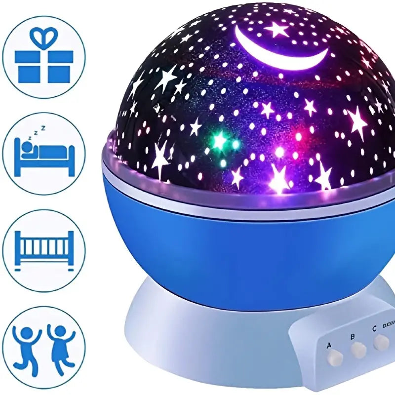 Rotating Star Projector Lamp for Children's Bedroom
